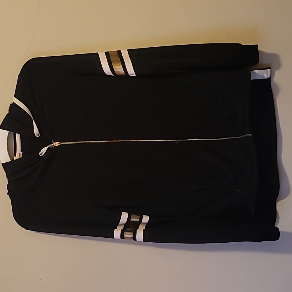 Juicy Couture Black, White, and Gold Colorer Hoodie